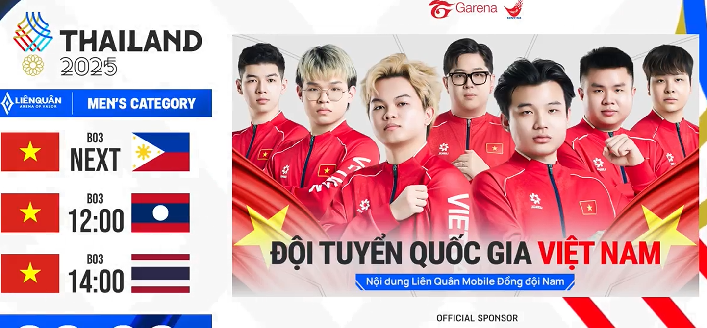 truc tiep sea games lq mobile dong doi nam